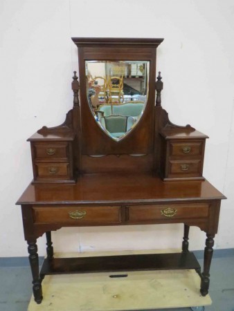 2226 - Stolek toaletni 1910 fafezotove zrcadlo  122 x 50 cm V - 168 cm  -  PRODANO